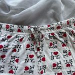 I Love NY Print Pajama Shorts White Size M Photo 2