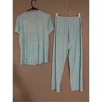 Vanity Fair  Vintage Baby Blue Short Sleeve Button Up Pajama Set Nylon M Photo 6