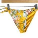 O’Neill Tulum Tropical Yellow Floral Print Cardiff Bikini Swimsuit Bottoms XL Photo 2