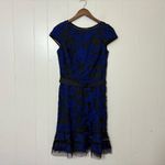 Tadashi Shoji Embroidered Lace Fit & Flare Dress Blue/Black Women’s Photo 1