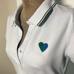 Tory Burch Tory Sport Performance Piqué Heart Polo Size XS Photo 2