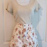 American Eagle Floral Balletcore High Wasted Rolled Hem Cotton Shorts EUC Sz 6 Photo 0