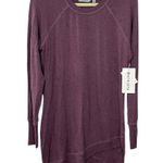 Athleta NWT Criss Cross Sweatshirt Dress Purple Plum Size SMALL Modal Mini Dress Photo 2