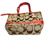 Coach Vintage classic c  brown and orange purse shoulder tote bag cloth Photo 3