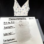 Simplee Apparel Simplee white and blue floral sundress cutouts ruched back v-neck maxi length L Photo 6