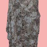 By Together Gray Tan Cold Shoulder Swimsuit Tank Cover Up Sheer Women's Medium Photo 0