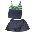 Swim Set in mint Green and Navy Size 16W Photo 0