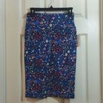 LuLaRoe  Cassie Blue Floral Skirt Perfect for Spring Sz XS NWT #6437 Photo 1