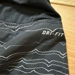 Nike Dri-Fit Black with White Pattern Running Shorts – Women’s Size M Photo 3