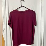 Victoria's Secret  Lounge Wear Women's Ribbed Burgundy Tee Size Medium Photo 5