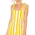 Beach Riot NWT Revolve  The Zoey Yellow/White Striped Romper- Medium Photo 0