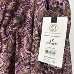 Terra & Sky Terra & Sky Dress 4X Semi Sheer Lined Flowey Purple Floral Long Sleeve Chiffon Photo 5