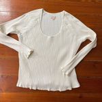 Knox Rose Cream Ribbed Long Sleeve Slim Fit Tee - Sz XXL ππ Photo 4