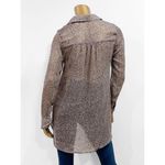 Threads 4 Thought  Grey Brown Sheer Long Sleeve High-Low Oversized Blouse Size S Photo 2