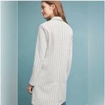 Anthropologie Harlyn  Entrepreneur Longline Pinstripe Blazer Trench Coat Large Photo 3