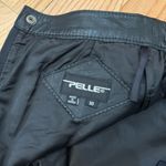 Vintage Pelle women’s Black Leather Midi Skirt Size 10 Photo 9