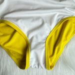 MICHAEL Michael Kors Lace Up Cross Back One Piece Swimsuit Size 6 Yellow Photo 8