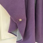 Vintage Peter James Purple Wool‎ Cashmere Cape Buttons Coat Wrap Poncho One Size Size XL Photo 2