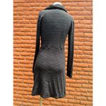 prAna  cowl neck sweater dress grey and black women's medium wool blend Photo 2