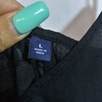 Old Navy Black Gauzy Cotton Sleeveless Dress Lightweight Beach Cover Up Size L Photo 3