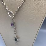 Handmade Y2K Vintage Cross Adjustable Silver Tone Necklace Photo 2