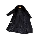 Vintage 100% Black Wool Coat Genuine Fox Fur Collar Fashions by JILL 60s Made US Size undefined Photo 3