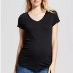 Isabel Maternity  Short Sleeve V-Neck Side Shirred T-Shirt -small Photo 0