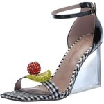 Betsey Johnson  Women's Harlen Fruit Wedge Sandals Black Multi, 7.5 NIB Photo 6