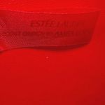 Estee Lauder Women's Red Floral Faux Pebbled Leather Handbag Crossbody Purse Bag Photo 4