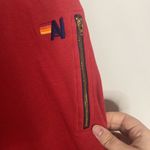 Aviator Nation Glider zip pocket joggers colorblock cherry Dresden blue size M Photo 10