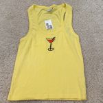 Urban Outfitters NWT  Yellow Martini Embroidered Tank Photo 3
