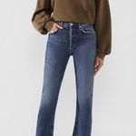 AGOLDE Riley High Rise Straight Leg Crop Jeans Raw Step Hem Disguise Size 25 Photo 1