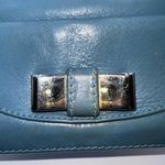 Chloé Calfskin Lily‎ Bow Long Zip Continental Wallet Blue Photo 4