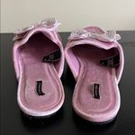 Victoria's Secret Rhinestone Bow Velvet Pink Slide Slipper Photo 5