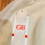 Gianni Bini NWT  XS Cream Gold Beaded Belt Mini Skirt Layered Flare Summer Photo 7