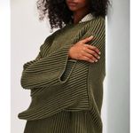 Free People NWT Boat Neck Tunic Sweater Small, CHIVE COMBO Photo 4