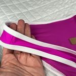 SKIMS Sporty Zipper Swim Dipped Tanga Bikini Bottoms in Hibiscus Pink Size 4X Photo 9
