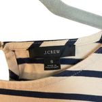 J.Crew  Women’s Black and White Striped Bell Ruffle Sleeve Boatneck Blouse  Style Photo 1