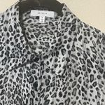 Milly  BLACK GRAY GOLD LEOPARD SHEER‎ BLOUSE SIZE SMALL OR P Photo 7