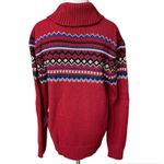 Ralph Lauren Nordic Sweater XL Red Blue NWT V Neck Cotton Long Sleeve NEW Photo 3