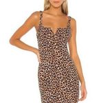 Likely NWT  Constance Leopard Square Neck Body Con Mini Dress Size 8 Photo 0