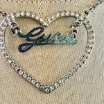 Guess  Rhinestone Open Heart Necklace Photo 2