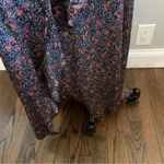 Avec Les Filles  Floral Print Sleeveless Wrap Dress Size Medium Navy Combo‎ Midi Photo 6