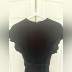 Spense Women's Ruffle Short Sleeve Black Belted Jumpsuit Size 4 Photo 7