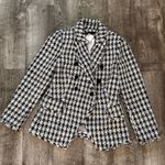 White House | Black Market WHBM® Tweed Houndstooth Buttoned Studio Blazer Size Small Photo 0