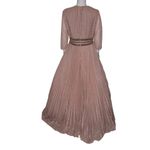 Mac Duggal  Pink Shimmering Pleated 3/4 Sleeve Ball Gown 30700 Women’s Sz 10 Photo 5