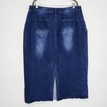Cato Blue Denim Midi Skirt Size 18 W Classic Long Jean Skirt Photo 4