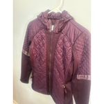 Athleta  Quilted Jacket Hooded Full Zip Puffer Lightweight Plum‎ XS Photo 1