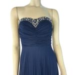 B Darlin B. Darlin Navy Blue Strapless Maxi Jewel design prom dress size 3-4 Photo 6