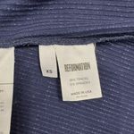 Reformation navy blue ribbed turtle neck mini dress knit stretch size XS O47 Photo 5